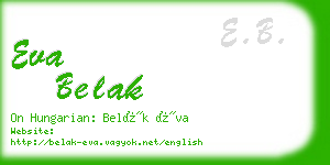 eva belak business card